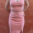 Forever 21  Pink Sweetheart Neckline Crop Top And Midi Skirt Set Photo 2