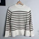 Tuckernuck  NEW Sweater Bonnie Striped Tan Ivory Pullover Sweater Size S Photo 2