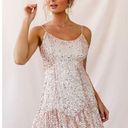 Selfie Leslie Shine Spaghetti Strap Sequin Mini Dress Rose Gold small never worn Photo 0