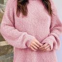 Lulus  Sweet Whispers Mauve Multi Eyelash Knit Turtleneck Sweater Dress Photo 0