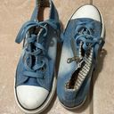 Mengsai Denim Platform Sneakers Blue Size 6.5 Photo 3