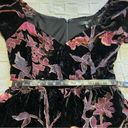 Lulus NWOT  Oh-So Lovely Black Floral Burnout Velvet Tiered Midi Dress Photo 6