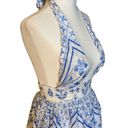 Rococo  SAND Leas Cutout Dress in White & Blue XSmall Womens Mini Photo 4