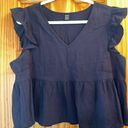 SheIn Black Peplum Top Photo 2