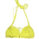 PilyQ Yellow Fringe triangle, Bikini Top NWOT Photo 0