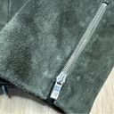 The Row  Anasta Lambskin Leather Zip-Front Peplum Jacket Sz 10 Olive Green EUC Photo 2