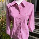 Apt. 9 Pink and white stripe button down shirt XL Photo 0