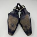 Ralph Lauren Collection Purple Label Leather Slingback Heels Size 10 Black Photo 13