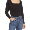 Treasure & Bond NWT  Square Neck Top In Black Size Medium Photo 5