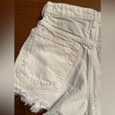 ZARA  White Cotton Denim High Waist Distressed Frayed Jean Shorts Size 2 Photo 8