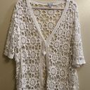 Nina Leonard Crochet Flower Cover-Up Photo 0