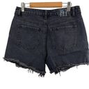 Pretty Little Thing  Shape Black Distressed Fray Hem Denim Shorts Size 6 US New Photo 1