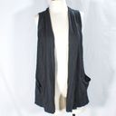 C&C California Vintage 1990s Early Y2K Black Open Vest with Pockets Size Medium Grunge Photo 1