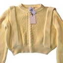 Industry  Yellow Puff Sleeve Sweater Size M NWT Photo 2