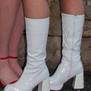 White High Gogo Boots Size 8 Photo 0