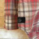 Treasure & Bond Long Sleeve Red White Plaid Check Lightweight Tunic Top S Photo 6