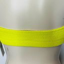 Good American  Bikini Top S-M Electric Yellow Strapless Crinkle Swimwear Beach Photo 4