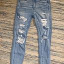 American Eagle Outfitters super hi-rise light wash ripped jegging Photo 4