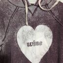 Grayson Threads  burnt out wine heart hooded sweatshirt women’s size XL‎ purple Photo 1