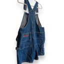 basic editions Womens Vintage Y2K  Blue Cotton Denim Utility Overalls Size Large Photo 14