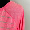 Tek Gear  Dry Tek Pink Gray Stripes Women's Pink Long Sleeve Thumb Hole Top Photo 2