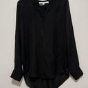 Veronica Beard  Black Silk Semi-Sheer Tunic Blouse Size 6 Photo 0