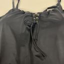 Cacique new LANE BRYANT SWIM BLACK NO WIRE LACE-UP BLOUSON TANKINI TOP PLUS SZ 36 Photo 3