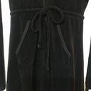 Juicy Couture Y2K  tie waist hooded L/S terry dress BLK Photo 3