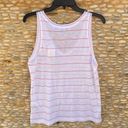 Vince  White Scoop Neck Tank Top w/Watermelon Stripes. Size Large. NWT Photo 2