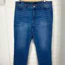 Talbots NWOT  Classic Denim Wash Straight Leg Cropped Jeans Size 14 Photo 0