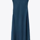 ZARA SATIN EFFECT SLIP DRESS SPECIAL EDITION Duck blue Photo 6