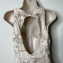 Farm Rio  linen blend cream and gold frida Khalo tribute print mini dress sz M Photo 4