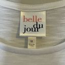 belle du jour White Three Tiered Sleeveless Top Size Medium Photo 2