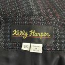 Harper vintage kelly  Herringbone tweed wool blazer USA size 16 Photo 2