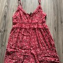 American Eagle Red And White Floral Romper Photo 1