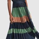 Ulla Johnson  Maysha Striped Pleated Handkerchief Dress Midnight Photo 0