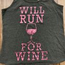 Chin Up Chin-Up Charcoal Will Run For Wine Medium Tank Top Photo 4