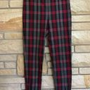 Alexander Wang T by  Grey and Red Plaid Fitted Zip Leggings Pants Size 2 Photo 12