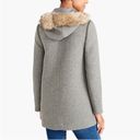 J.Crew  Mercantile Vail Faux Fur Gray Wool Parka Coat sz 6 Photo 2