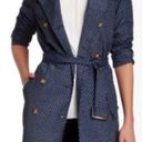 J. McLaughlin  blue trench jacket size small Photo 0