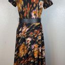 Carmen Marc Valvo Luxe by  Womens Fit Flare Belted Dress 8 M Static Dark Floral Photo 5