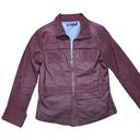 prAna  Women's Nadine Vino Burgundy Corduroy Zip Front Denim Jacket Sz S Photo 10