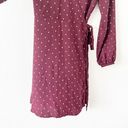 Loft Maroon Polka Dot Wrap Dress Photo 4