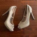 GUESS Cacei woman's heels beige natural rhinestones evening formal Size 8.5M Photo 1