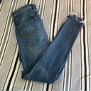 American Eagle  Super Stretch Super High Rise Jegging Distressed Blue Jeans sz 6 Photo 8