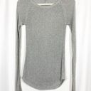 Lululemon  Cabin Yogi Long Sleeve Heathered Medium Grey Ribbed Cashmere Sweater Photo 1