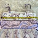 Morgan & Co  Light Purple Floral Print Dress Size 9/10 Fairycore Feminine Wedding Photo 14