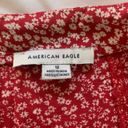 American Eagle Red Floral Skirt Photo 1