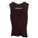 A Byer Chocolate Brown Y2K Ruffle Tank Photo 0