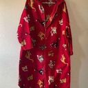 Delicates Vintage Cat Print Long Sleeve Fleece Full Zip-Front Robe sleepwear xl Photo 0